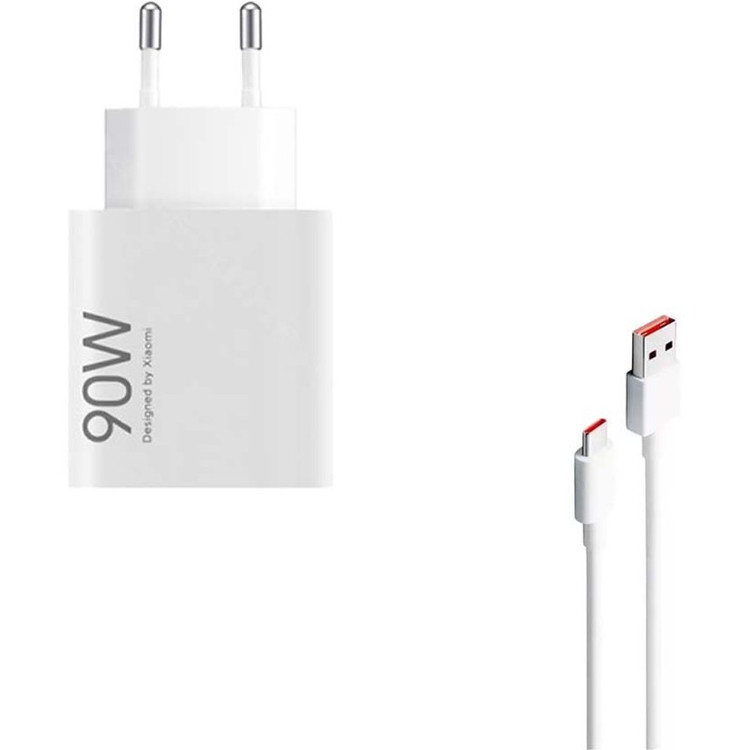 شارژر اصلی سرکارتنی 90 وات توربو شارژ MDY-15-EK شیائومی به همراه کابل 6A اصلی + هدیه تبدیل چراغدار