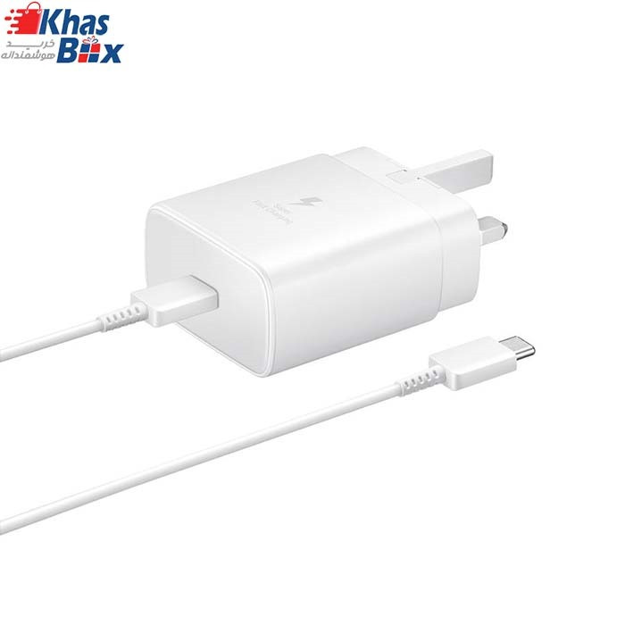 شارژر دیواری 45 وات سامسونگ مدل EP-TA845، اتصال سه پین بهمراه کابل