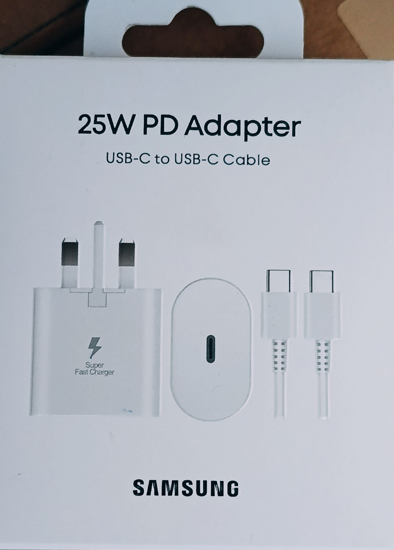 شارژر 25 وات سه پین سامسونگ مدل EP-TA800 بهمراه کابل USB-C مناسب Galaxy A15