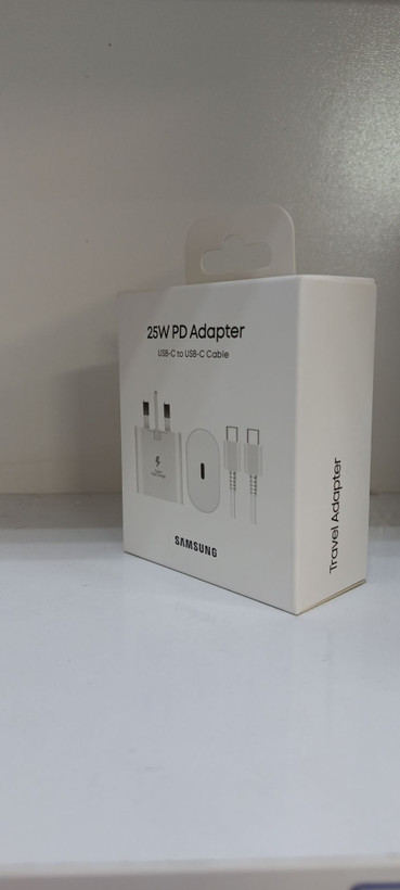 آداپتور اصلی سامسونگ 25W مدل EP-TA800 با کابل دوسر تایپ سی مناسب گلکسی سری S + هدیه تبدیل 3 به 2
